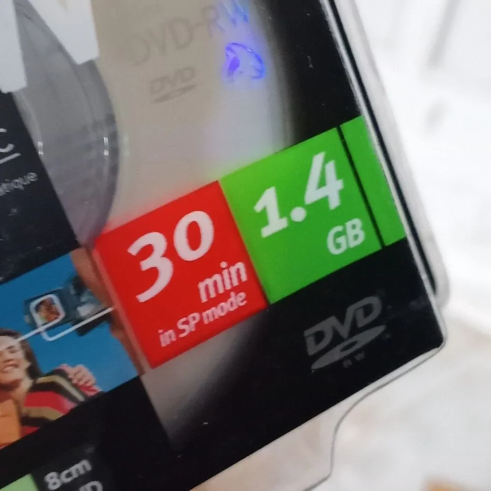 Memorex Mini DVD-RW 3 Pack 2X 1.4GB 30 min Single Sided DVD Camcorder New 2006
